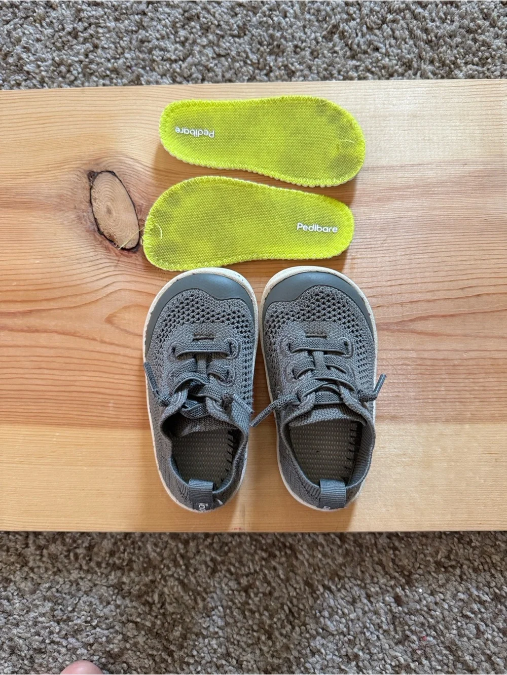 Toddler Breathable Gray Barefoot Sneakers